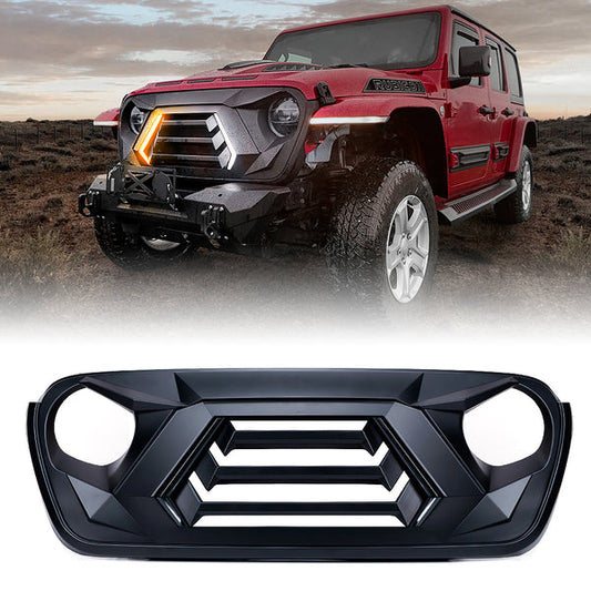 Vader Series Angry Grille with Turn Signals – Fits Jeep Wrangler JL & Gladiator JT