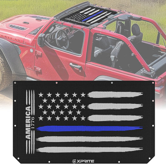 Mesh Sunshade Top – Fits Jeep Wrangler JL & Gladiator JT | UV Protection & Noise Reduction