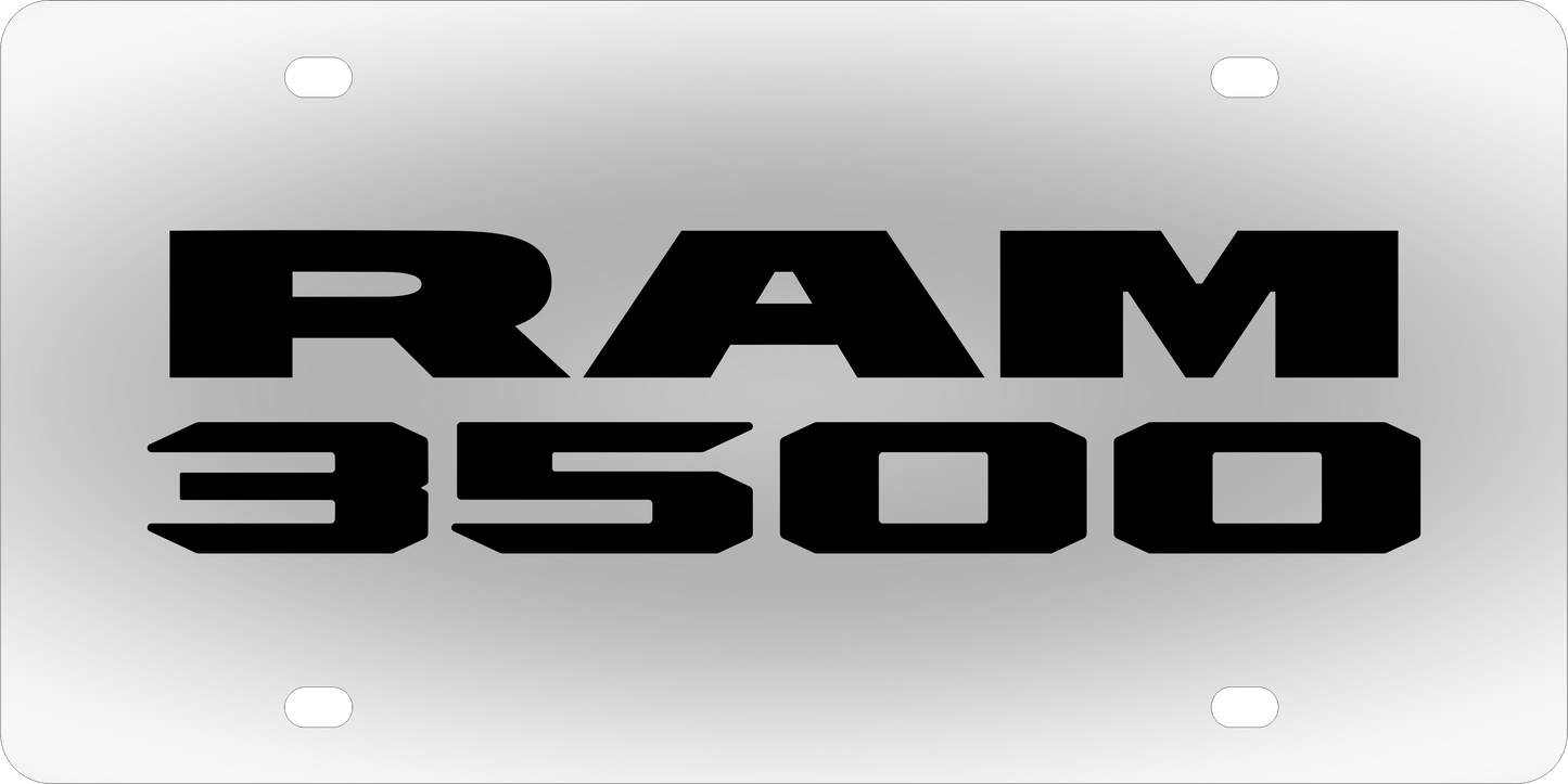 Ram 3500 Stainless Steel License Plate