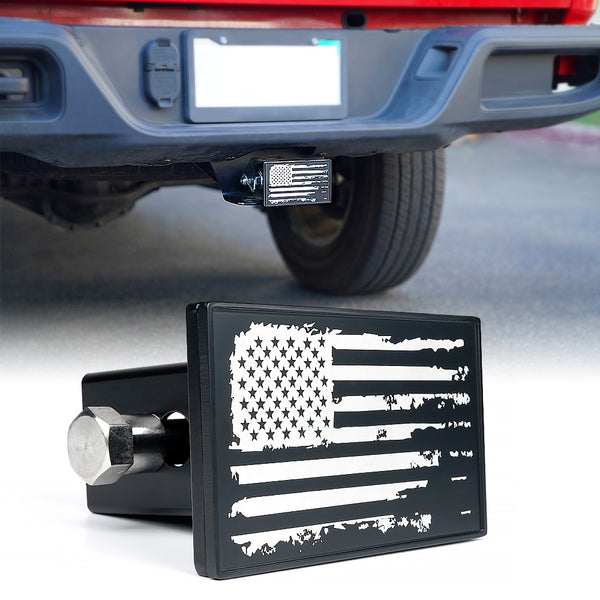 Aluminum Trailer Hitch Cover for 2" Receivers – USA Flag Design