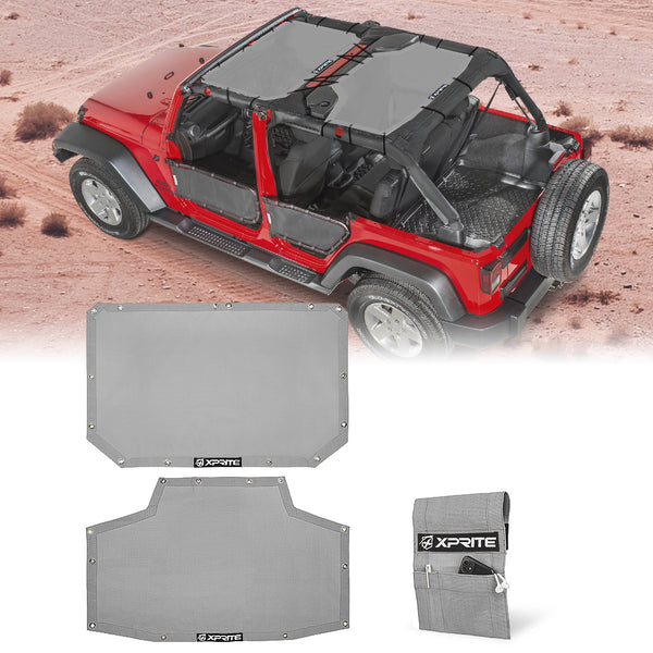 Sun Shade Cover for Jeep Wrangler JK Unlimited 4-Door 2007–2018
