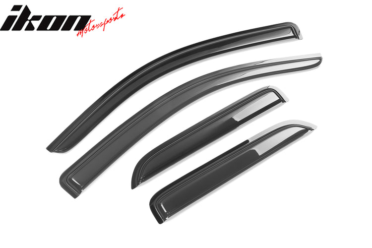 Window Visor for Chevy Silverado GMC Sierra Extended Cab 2014-2019 Tape on