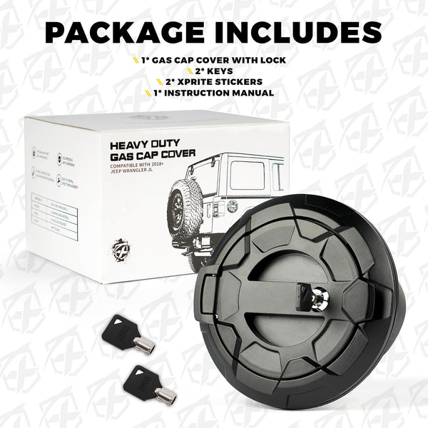 Bedrock Series Gas Cap Fuel Door Cover – Fits 2018+ Jeep Wrangler JL