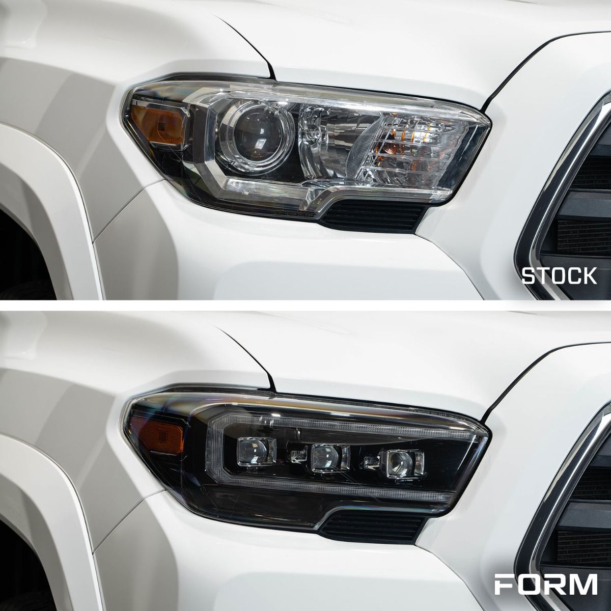 2016-2023 Toyota Tacoma LED Projector Headlights with Amber DRL (pair)