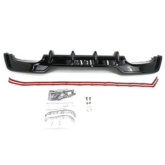 2019-2022 Toyota Corolla TS Style Painted #218 Black Rear Diffuser ABS