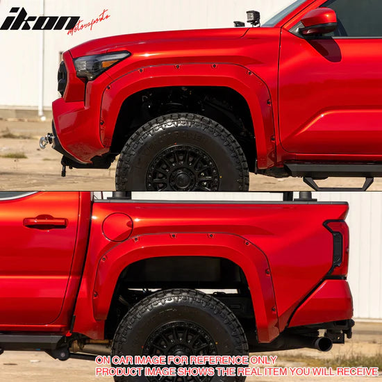 2024-2026 Toyota Tacoma Pocket Style Fender Flares Wheel Cover PP 4PCS