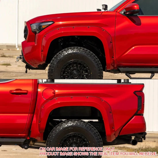 2024–2026 Toyota Tacoma Pocket Style Fender Flares – Black (Set of 4)