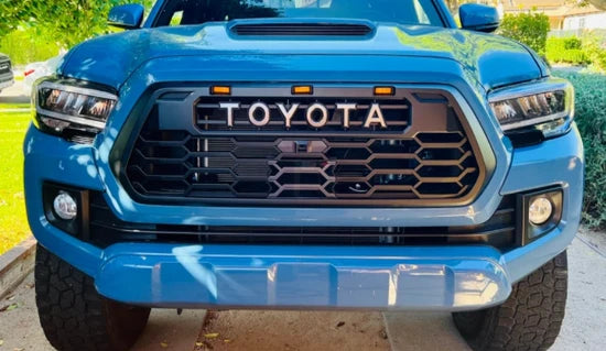 Toyota Tacoma 2016-2023 V2 TRD Pro Style Front Grille + Raptor LED Lights