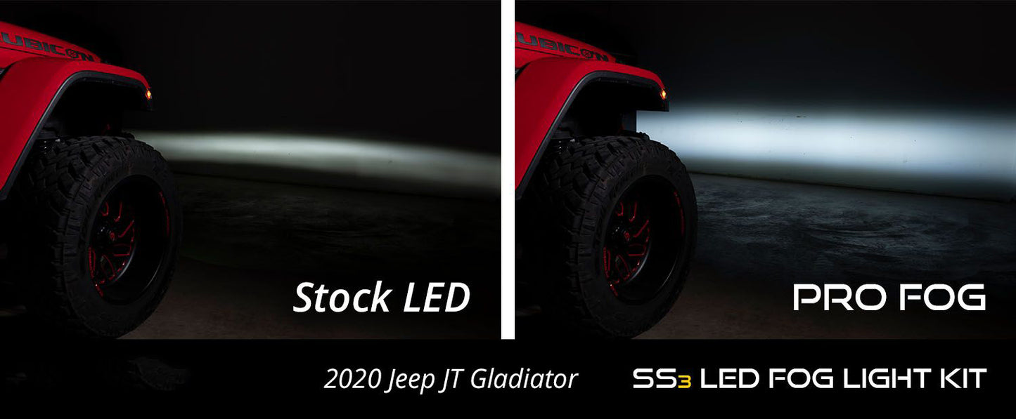 SS3 LED Fog Light Kit for 2018-2025 Jeep JL Wrangler