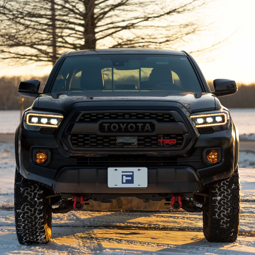 2016-2023 Toyota Tacoma LED Projector Headlights – Selectable White or Amber DRL | Sequential Turn Signals | Triple Bi-LED | Plug & Play