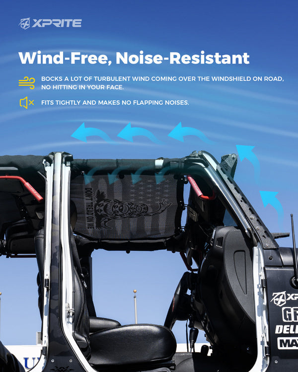 Mesh Sunshade Top – Fits Jeep Wrangler JL & Gladiator JT | UV Protection & Noise Reduction