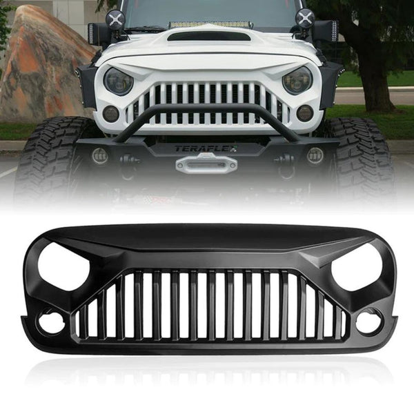 Aftermarket Front Grille – Fits 2007–2018 Jeep Wrangler JK