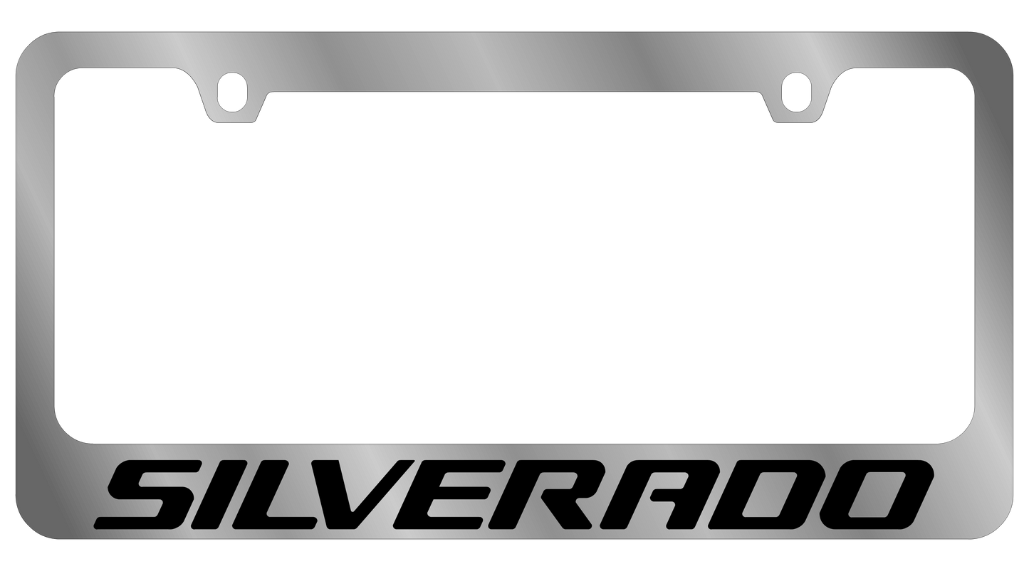 Chevrolet Silverado Chrome License Plate Frame