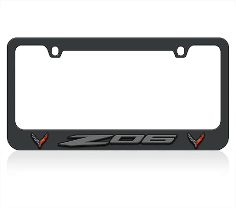 Chevrolet Corvette C8 Z06 Black License Plate Frame