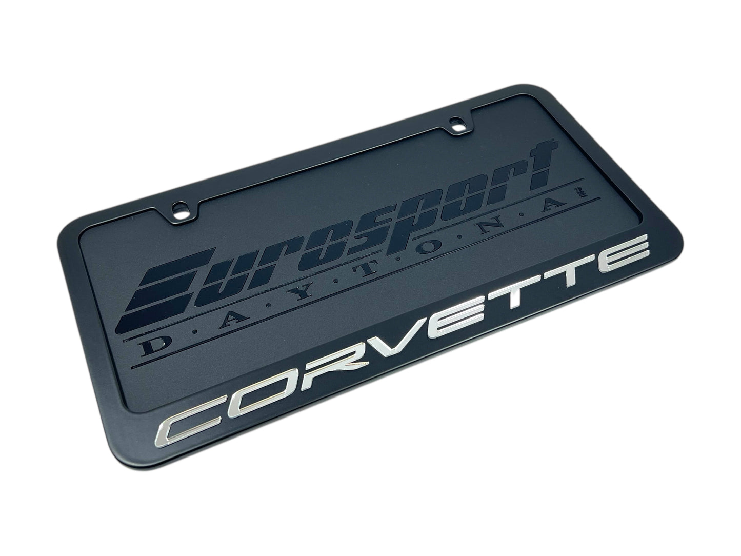Chevrolet Corvette C8 Black License Plate Frame