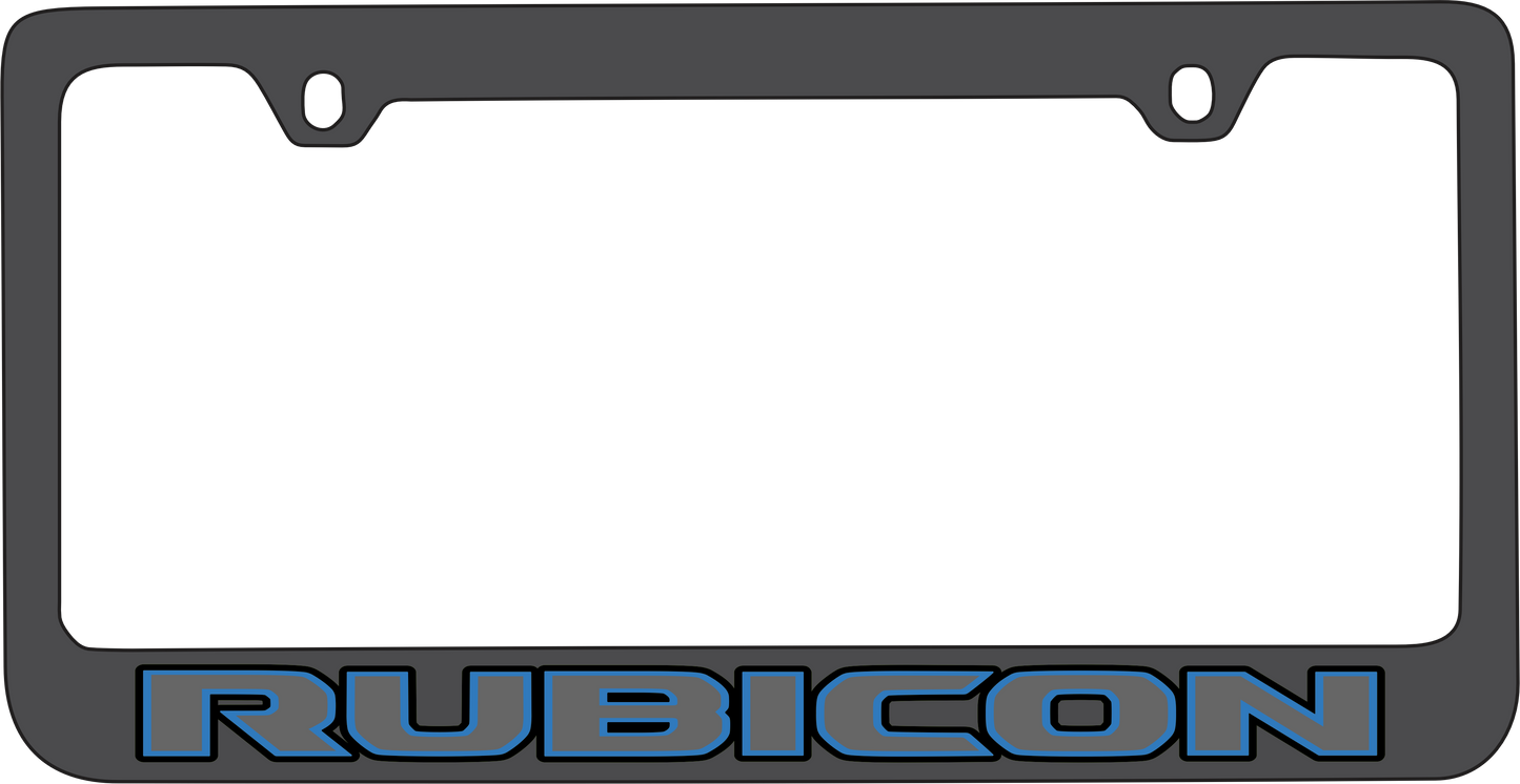 Jeep Rubicon Black License Plate Frame