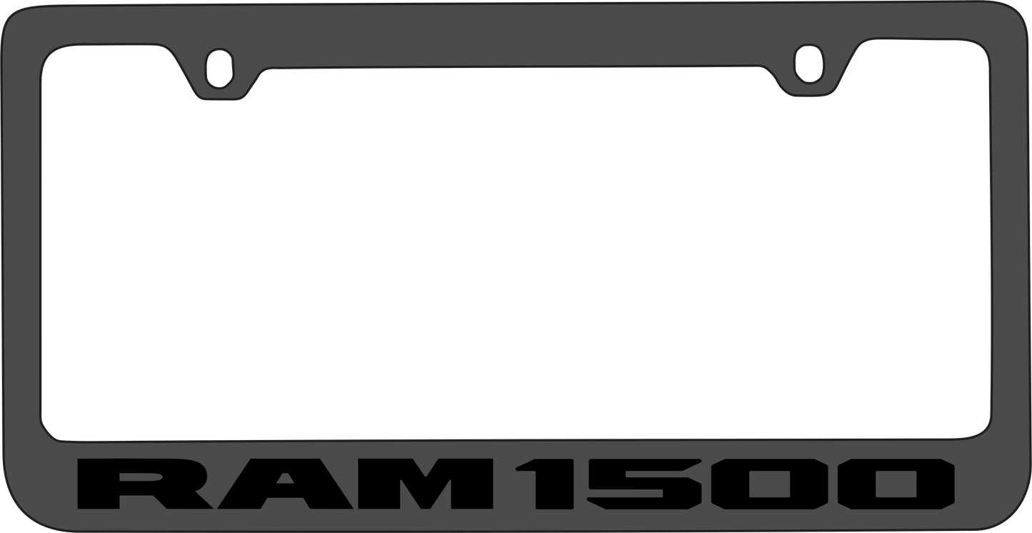 Ram 1500 Black License Plate Frame