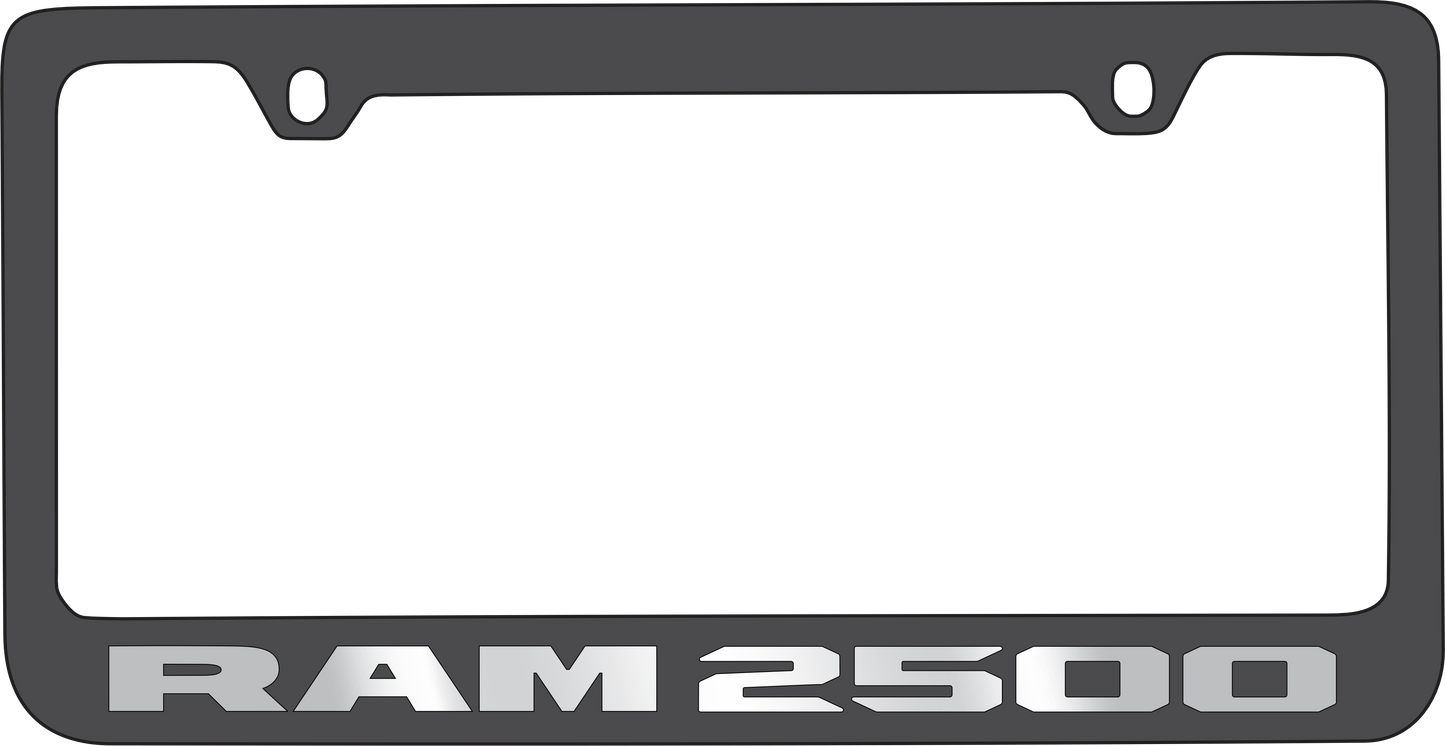 Ram 2500 Black License Plate Frame