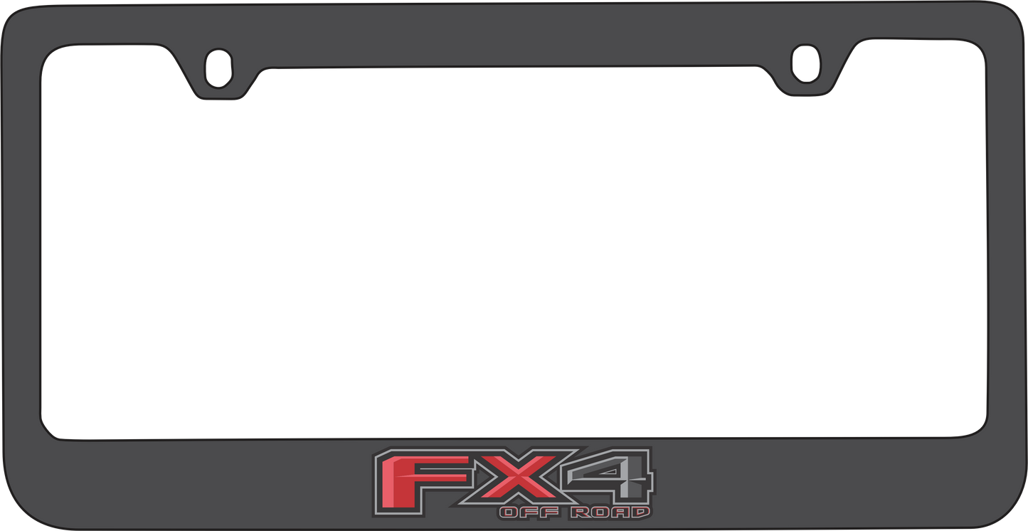 Ford FX4 Black License Plate Frame