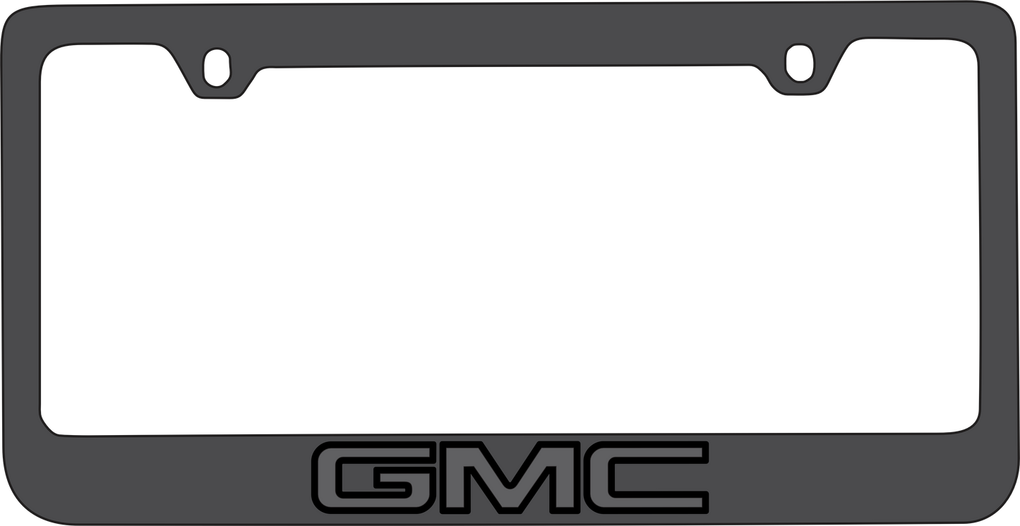 GMC Black License Plate Frame