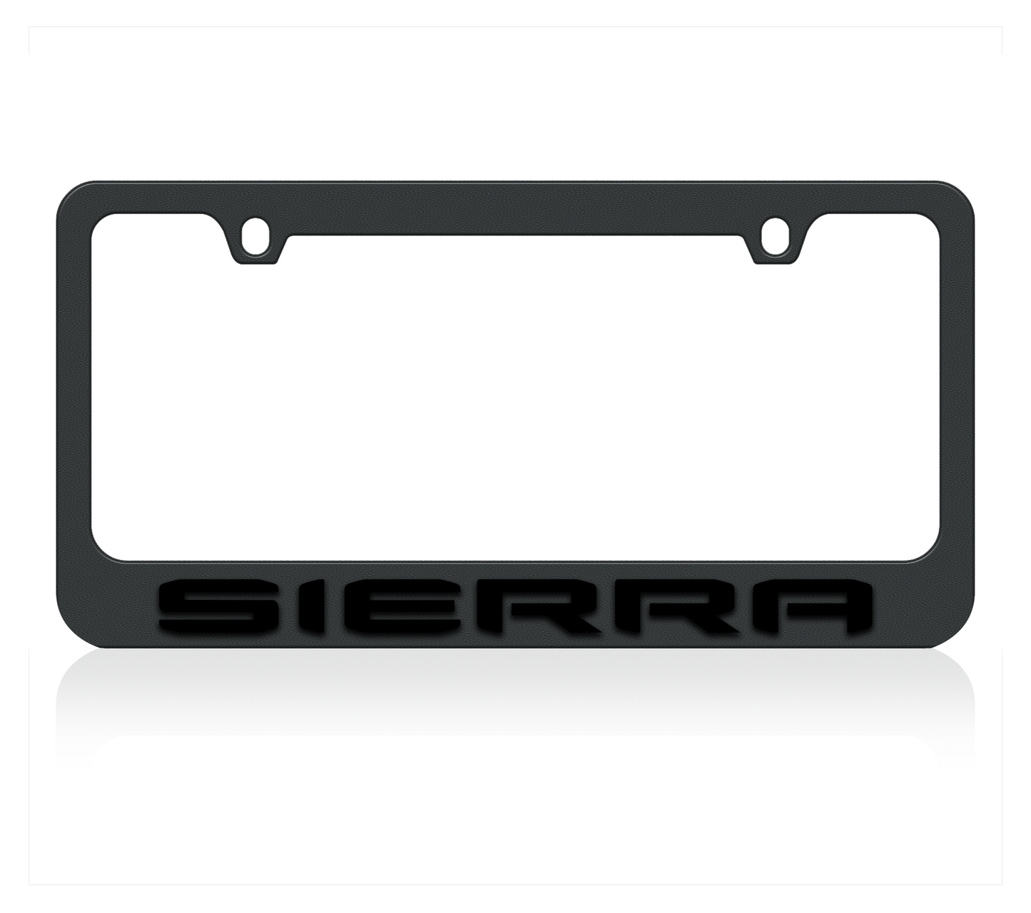 GMC Sierra Blacked Out Powder Coated Black License Plate Frame