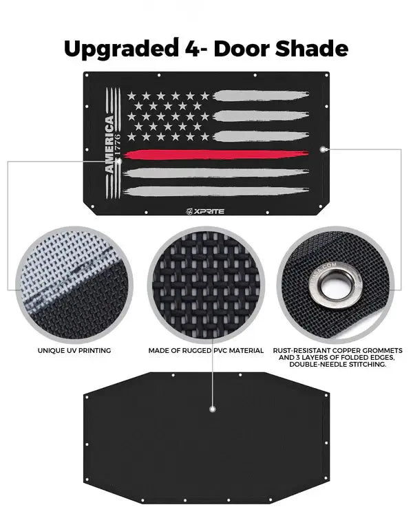 Mesh Sunshade Top – Fits Jeep Wrangler JL & Gladiator JT | UV Protection & Noise Reduction