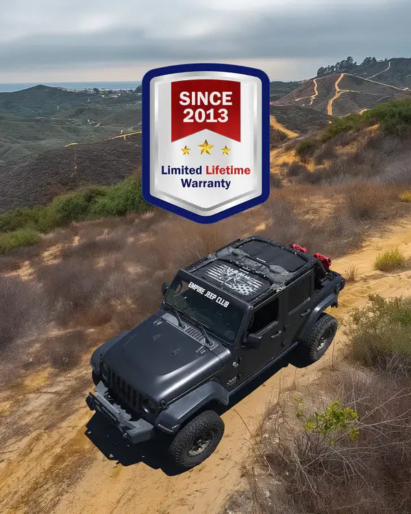 Mesh Sunshade Top – Fits Jeep Wrangler JL & Gladiator JT | UV Protection & Noise Reduction