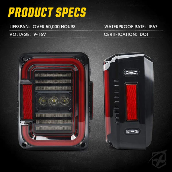 Inspire Series LED Tail Lights for Jeep Wrangler JL (2018+)