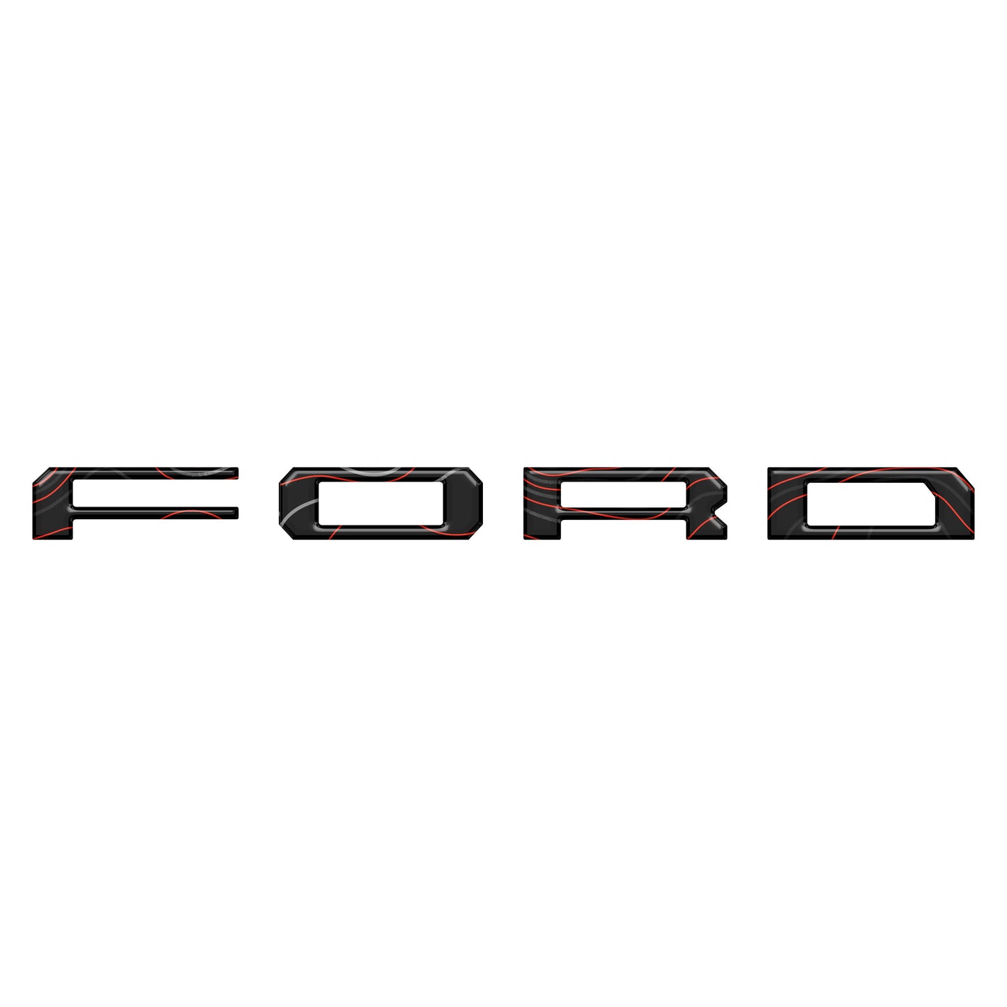Inner Tailgate Letter Inserts Fits 2022-2026 Ford F-150 Lightning