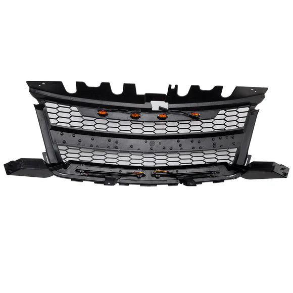 Aftermarket Honeycomb Mesh Black Front Grille w/ LED for Chevrolet Colorado 2016–2020