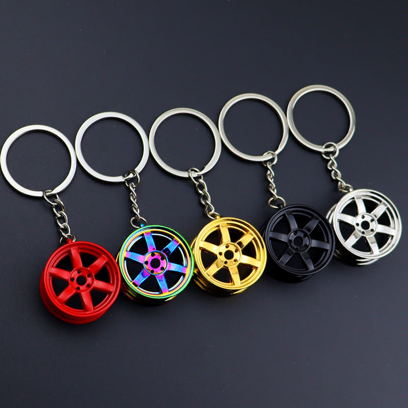Metal Car Wheel Keychain – Automotive Accessory for Car Enthusiasts