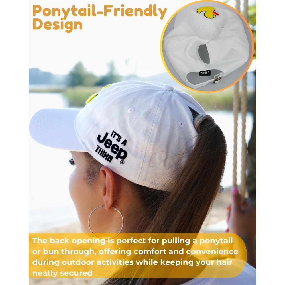 Hat – Jeep® Chino Twill Ponytail with Chenille Duck Patch
