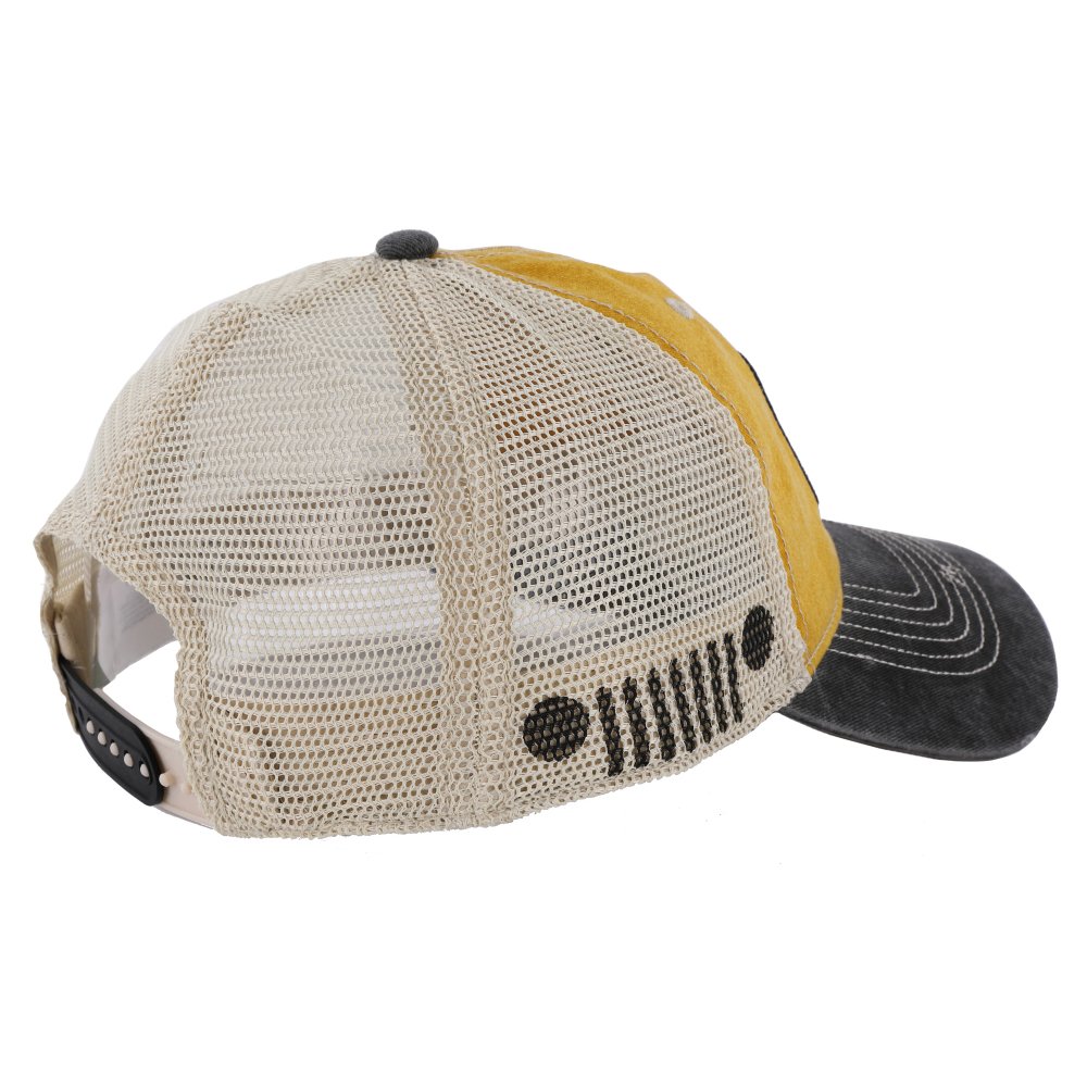 Hat – Jeep Have Fun Out There Patch Garment Washed Trucker