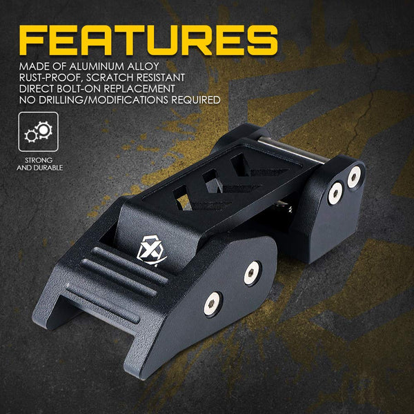 Black Aluminum Hood Latch Kit – Fits 2007–2018 Jeep Wrangler JK & 2018+ Wrangler JL