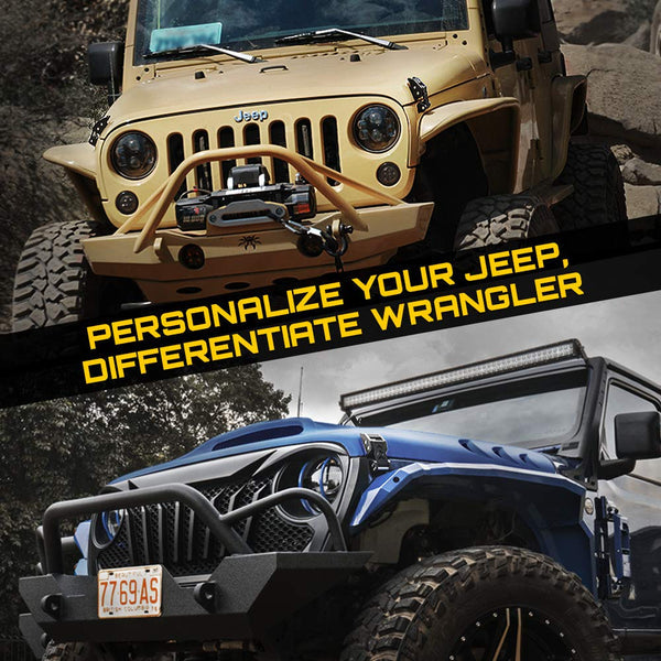 Black Aluminum Hood Latch Kit – Fits 2007–2018 Jeep Wrangler JK & 2018+ Wrangler JL
