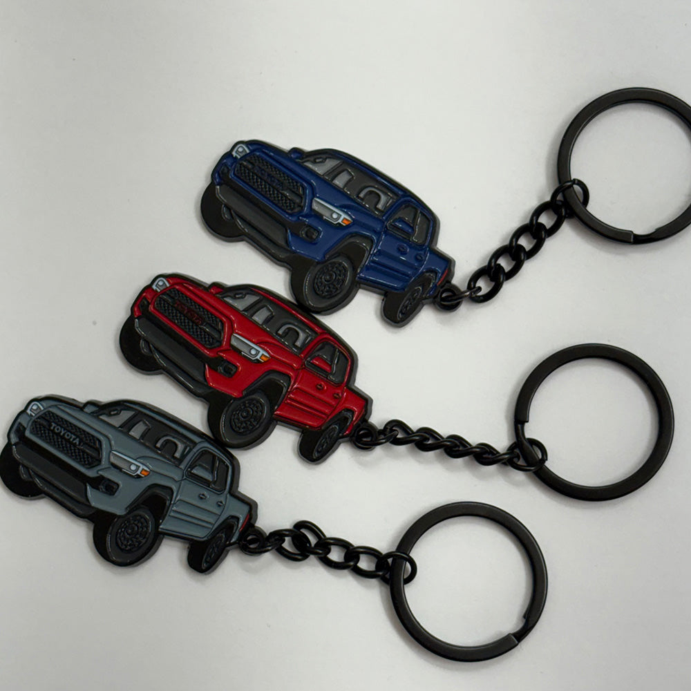 Tacoma Keychain 2016 2023 3rd Gen Metal Enamel Key Chain Truck Accessory