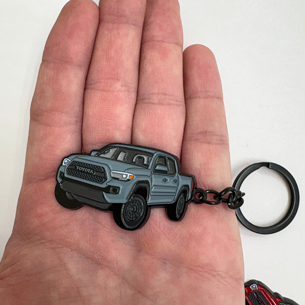 Tacoma Keychain 2016 2023 3rd Gen Metal Enamel Key Chain Truck Accessory