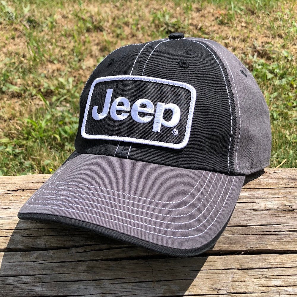 Hat – Jeep® Chino Twill Patch – Black/Charcoal/White