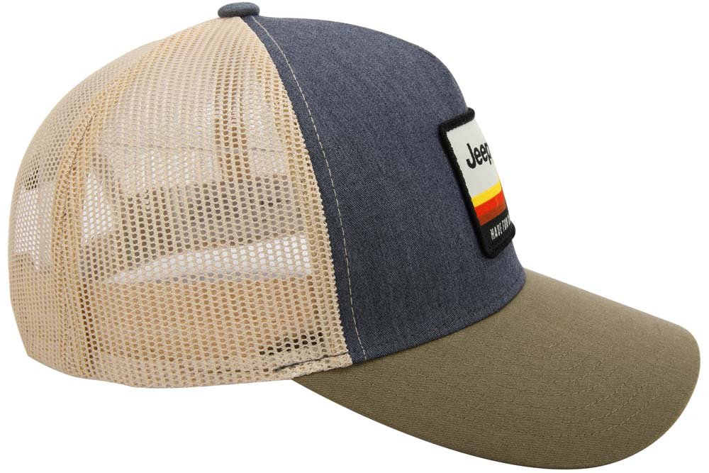 Hat – Jeep  “Have Fun Out There” Trucker Patch – Charcoal/Olive/Khaki