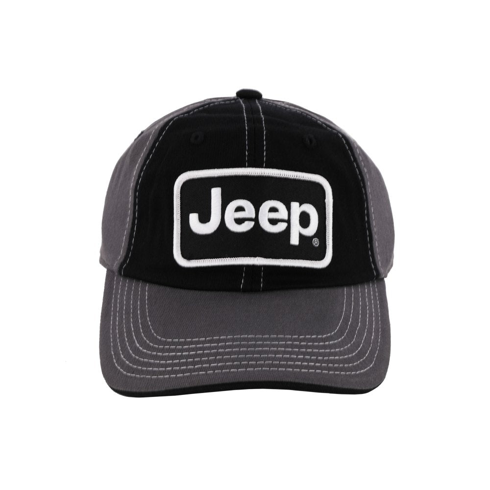 Hat – Jeep® Chino Twill Patch – Black/Charcoal/White
