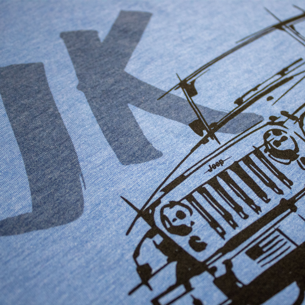 Men’s Jeep JK Wrangler LDD Series T-Shirt – Triblend Lake Blue