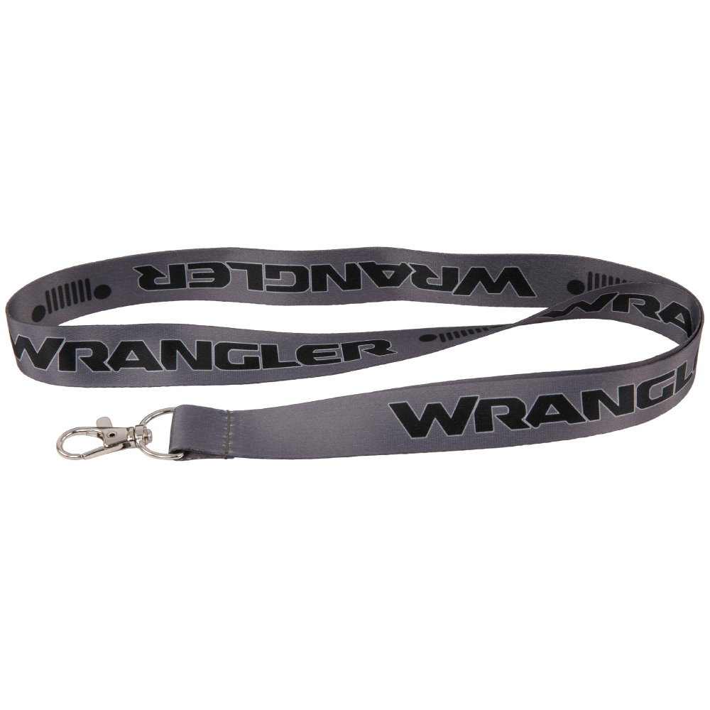 Jeep Wrangler Lanyard – Dark Gray with Black Logo