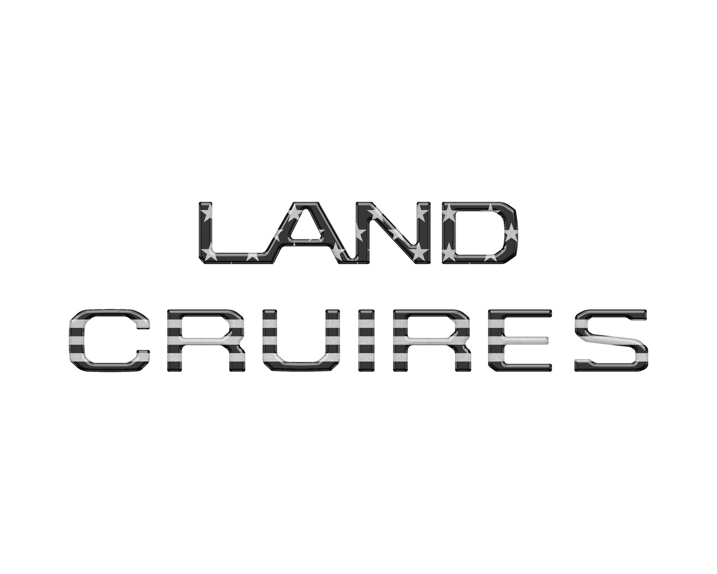 Rear Liftgate Letter Overlays Fits 2024-2026 Toyota Land Cruiser