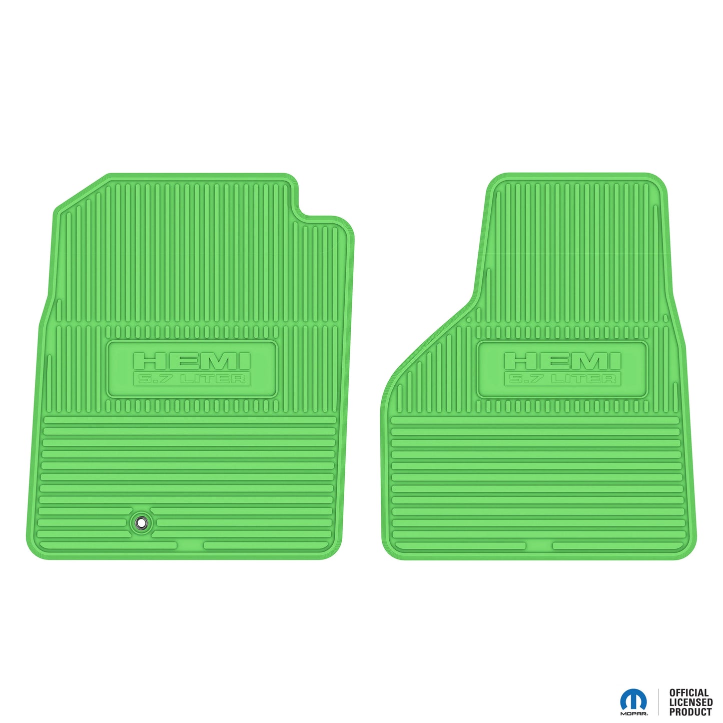 2002–2008 Ram 1500 / 2003–2009 Ram 2500 & 3500 Regular Cab Custom Floor Mats (2-Piece) w/ HEMI 5.7L Logo