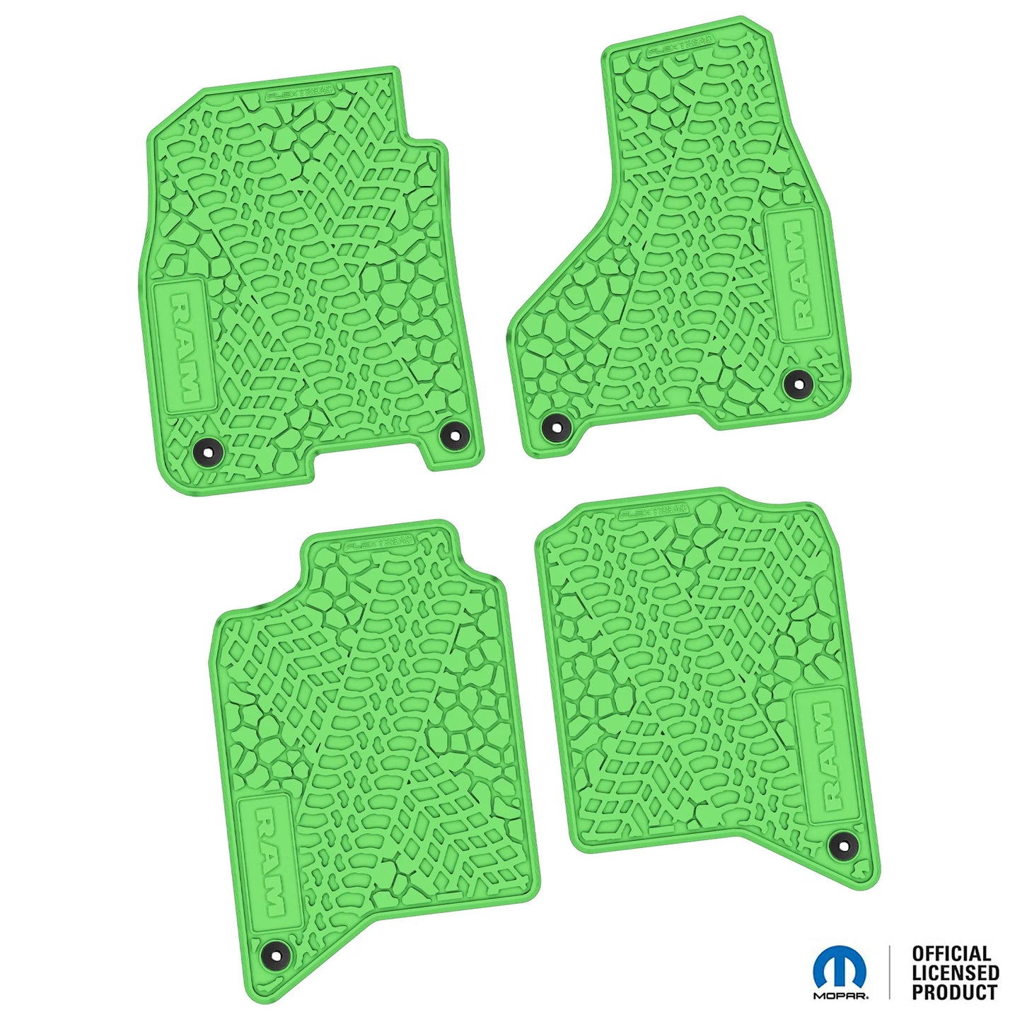 2019–2024 Ram 2500 / 3500 Crew Cab Custom Floor Mats (4-Piece) w/ RAM Text Logo