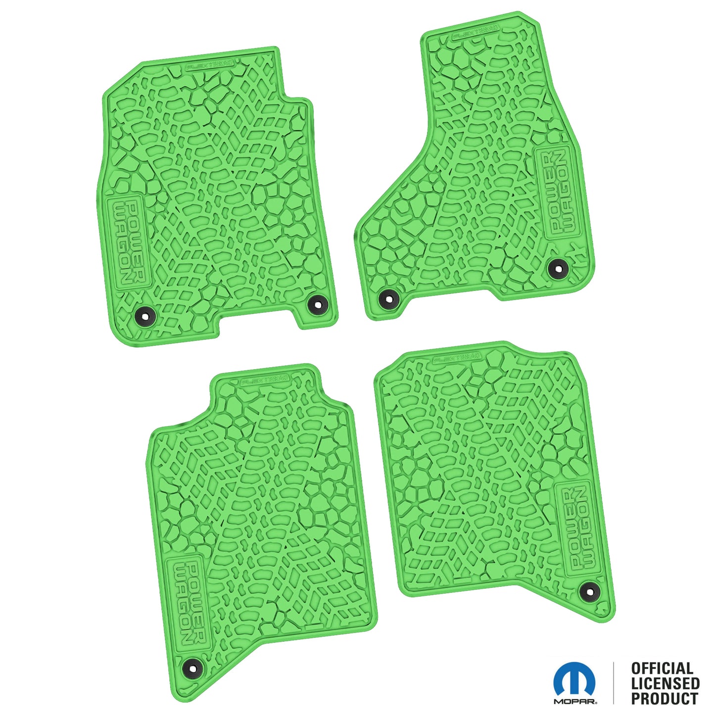 2019–2024 Ram 2500 / 3500 Crew Cab Custom Floor Mats (4-Piece) w/ Power Wagon Logo