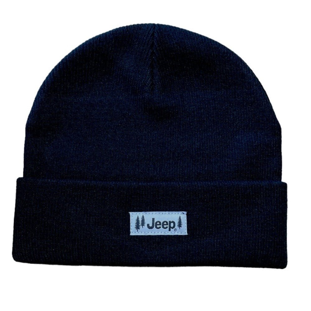 Jeep Pines Patch Flip Knit Beanie Hat