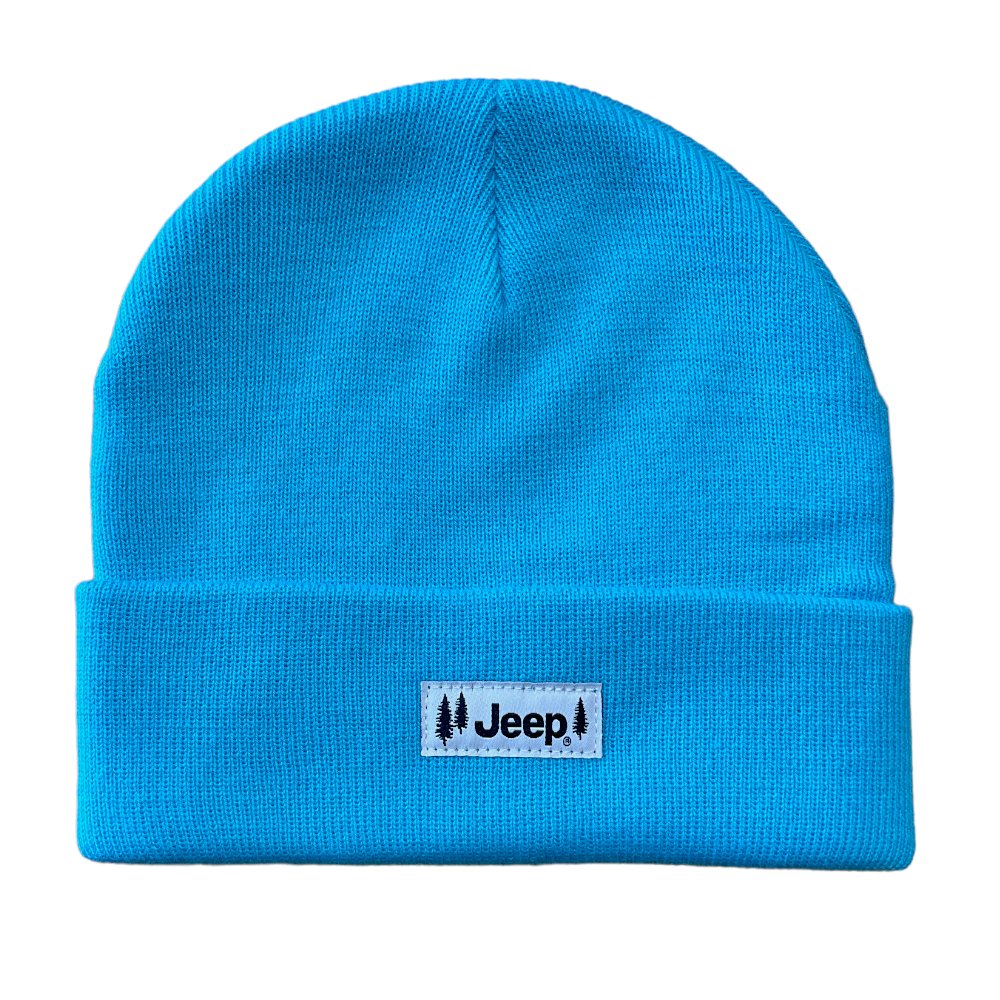 Jeep Pines Patch Flip Knit Beanie Hat