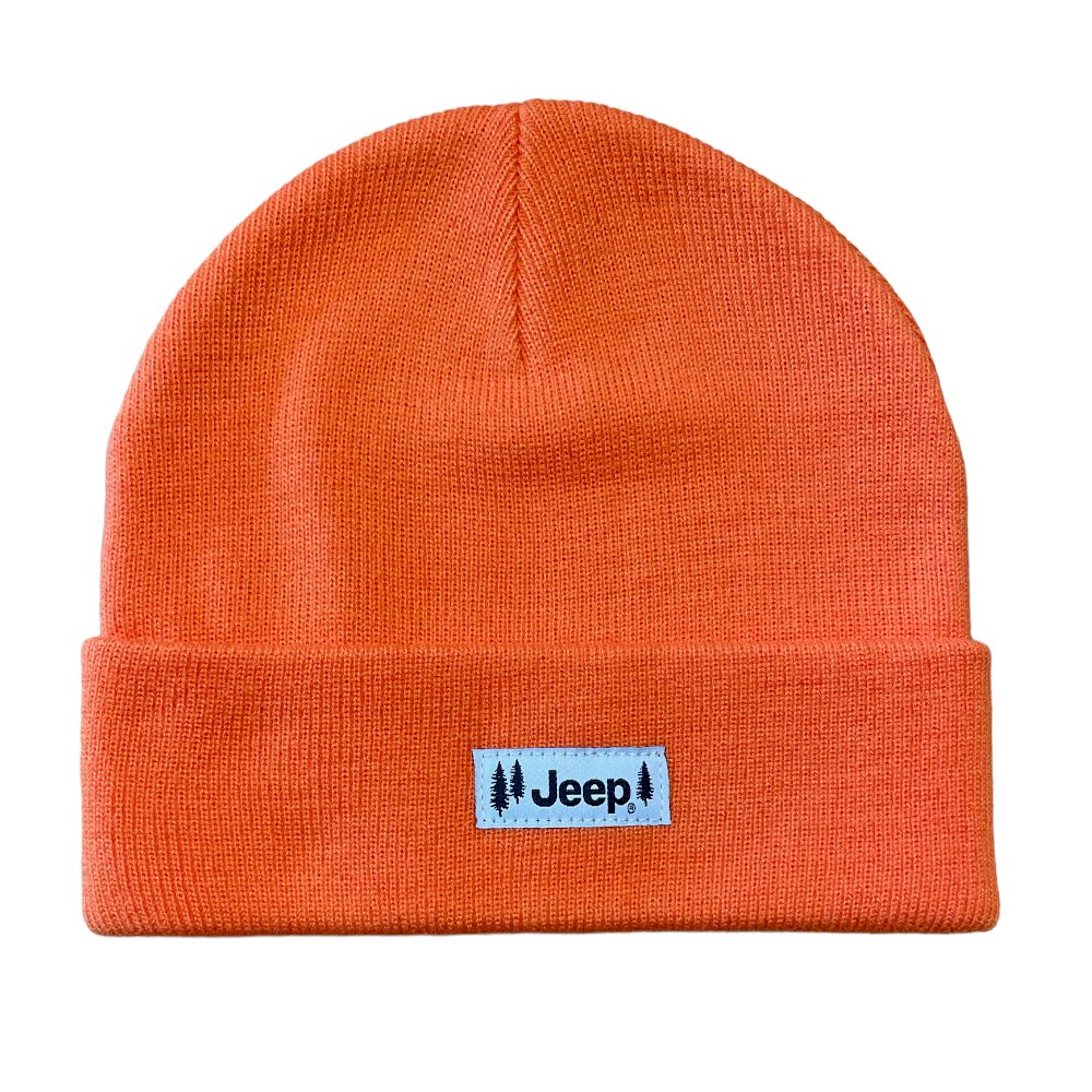 Jeep Pines Patch Flip Knit Beanie Hat