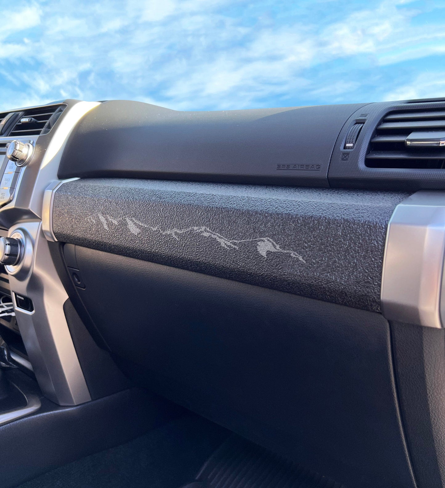2010–2024 Toyota 4Runner Textured Glove Box Bar Accent Overlay